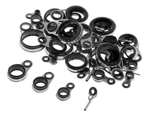 // 37pcs Guias De Vara De Pesca Telescópica Top Ring Set Rod
