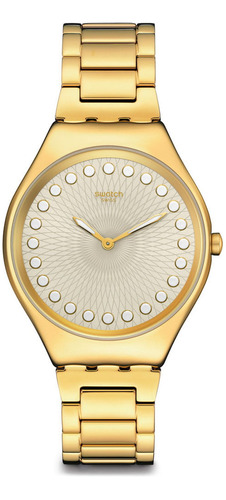 Reloj Swatch Bubbly And Bright De Acero Dorado Syxg126g Ss