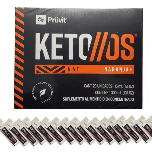 Pruvit Keto Os 1 Caja C/20 Cetonas Naranja Exogenas Cafeina