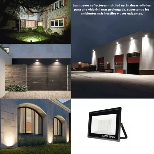 Hengda Proyector LED de 50W - Iluminación LED Exterior - Proyector LED -  Luz fría IP65 para Garaje, Jardín
