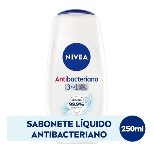 Imagem 2 de 2 de Sabonete Líquido Nivea Antibacteriano 3 Em 1 250ml