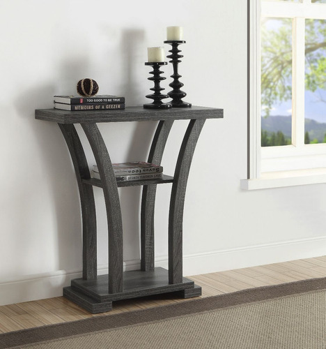 Imagen 2 de 4 de Mesa Recibidor, Consola De Pared Gris ¡ Envió Gratis !