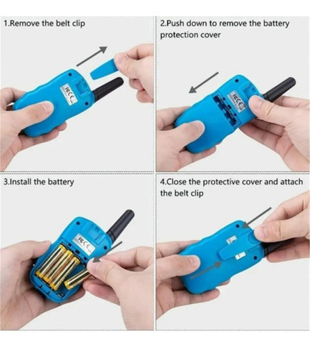 A Set 2 Radio Walkie Talkie For Niños Con Banda De 8 Km