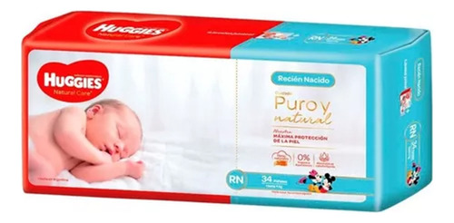 Huggies Natural Care Recien Nacido X34 Pañales