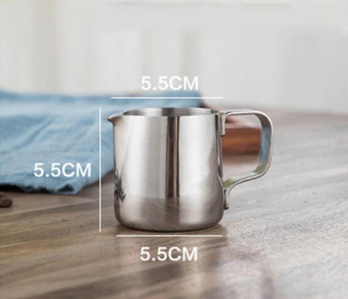 Imagem 3 de 9 de Leiteira Cremeira Inox 90 Ml Latte Barista Pitcher