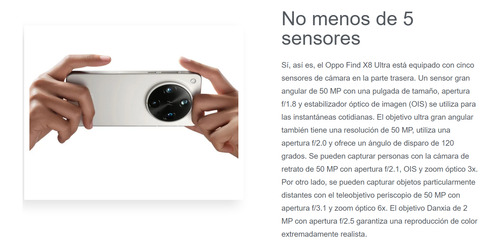 Oppo Find X8 Ultra 256gb+12gb Liberado Garantia 1 Año 12 Msi Blanco