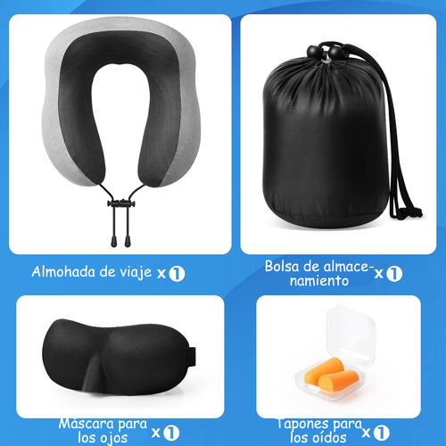 Almohada Cuello Especial Para Viajes Cojin Viscoelastico