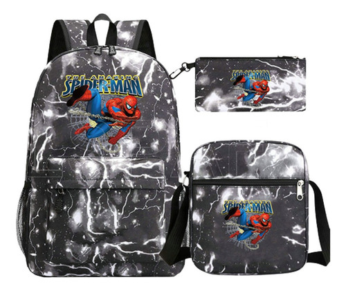 Spiderman 3pcs / Set Mochila For Niños Bolsa De Hombro