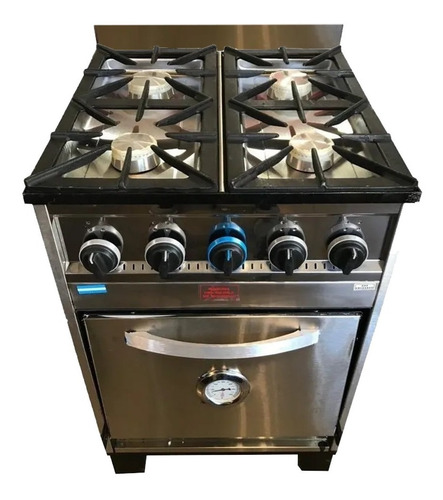 Imagen 3 de 4 de Cocina Tecnocalor Industrial 4 H 55 Cm Ac. Inox. R Fundicion