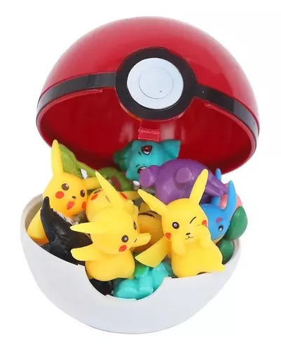 Kit 24 Miniatura Pokémon 3 Cm Brinquedo Coleção + 2 Pokebola