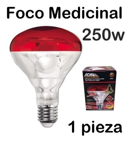 Foco Br40 Medicinal Terapéutico Infrarrojo 250w Rosca E27