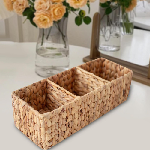 Cesta De Mimbre Tejida Dividida, Bolsa De Té, Soporte De S