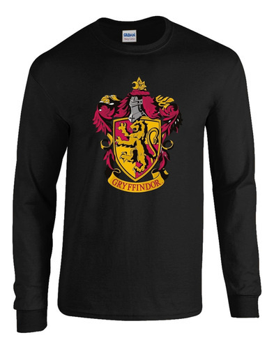 Camiseta Gryffindor Harry Potter Camibuso Manga Larga Hombre