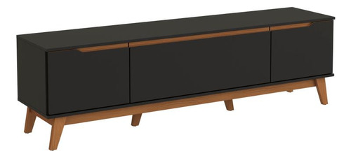 Rack Kappesberg 3 Portas Preto Fosco 180cm