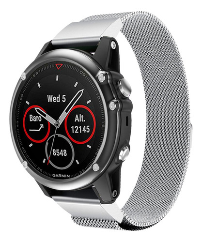 Malla Metalica Milanese Para Garmin Fenix 5x 3 Easy Fit 26mm