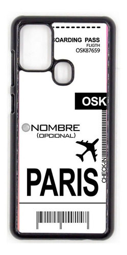 Funda A11 A31 A21 A21s Boleto Avion Paris  Personalizada