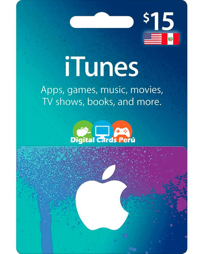 Apple Itunes 15 Dolares Americana - Itunes Store Gift Card