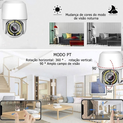Imagem 6 de 9 de Câmera De Segurança Hd Wifi 38 Led 1080p Com Alarme
