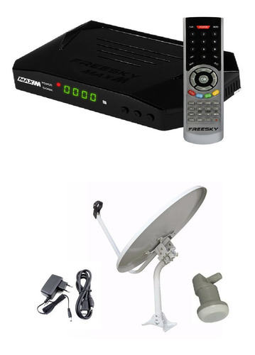 Kit Tv Satelital Receiver F.sky Max M Hd + Antena 60cm + Lnb