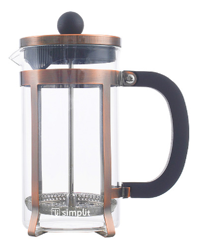 Pack Cafetera Francesa 600 Ml + Set 2 Tazas 80 Ml Simplit Negro