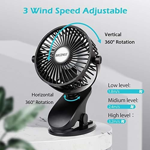 Ventilador Clip Bateria Mini Escritorio Portatil Cito