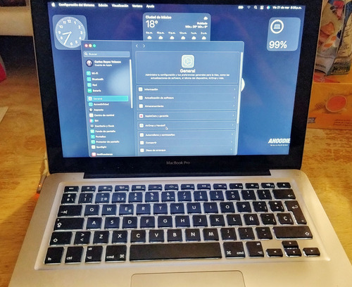 Macbook Pro Mid 2012 13 Pulgadas / Os Sequoia Plateado (Usado)