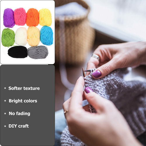 A Traje De Hilo Multicolor Para Tejer, 10 Unidades