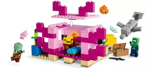 LEGO Minecraft - A Casa do Axolotl - 242 Peças - 21247 - Conjunto