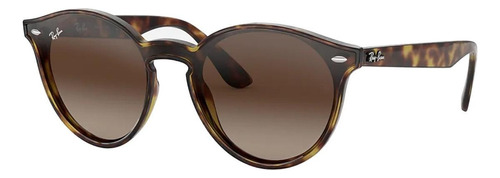 Óculos de sol Ray-Ban Blaze Standard armação de náilon cor gloss tortoise, lente brown de poliamida degradada, haste gloss tortoise de náilon - RB4380N
