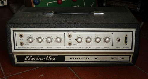 Amplificador De Guitarra Y Voces Electrovox Año 80 Impecable Negro (Usado)