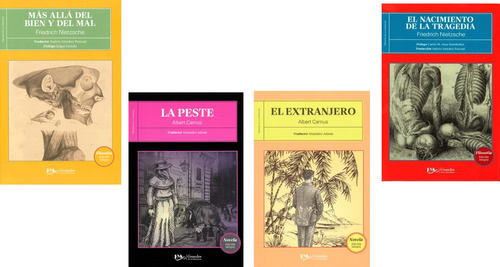 4 Libros Nietzsche + Camus ( Peste , Extranjero,mas Alla )