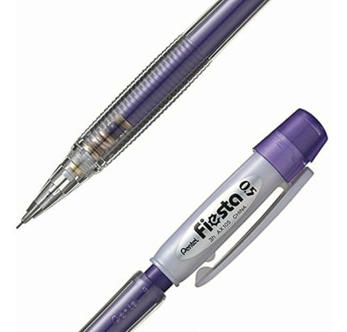 Pentel Ax105w-v Lapicero Fiesta Pearl, Violeta, 0.5 Mm
