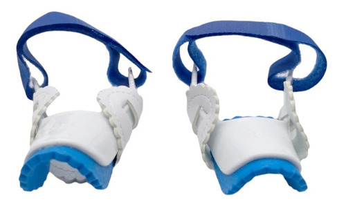 Férulas Nocturnas Corrección De Juanete Par Hallux Valgux Color Blanco Con Azul