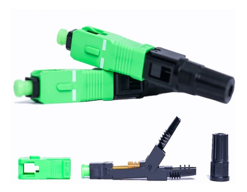 Conector Rápido Fibra Optica Verde Sc/apc 10uds