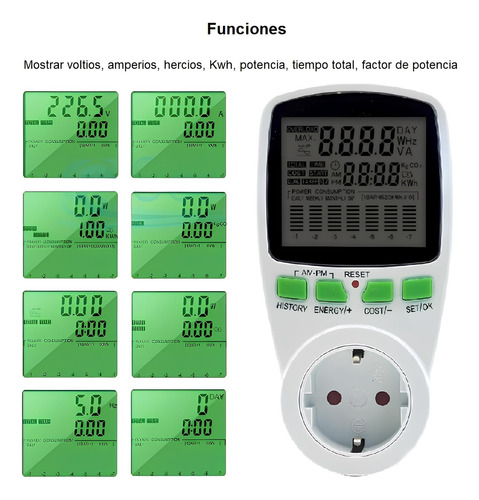 Medidor Watts Calcula Gastos Consumo Electricidad 2adaptados