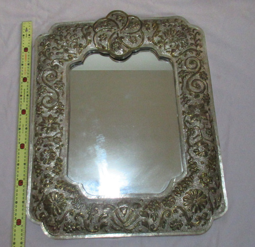 Antg Marco Alpaca Bañado En Plata Espejo Pared 60cm (15452) Plateado (Usado)