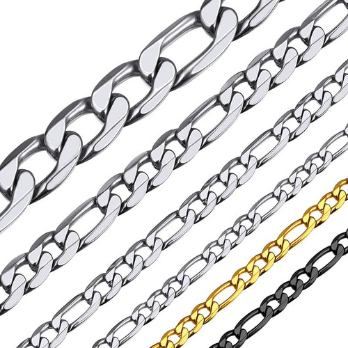 Chainshouse Cadenas Figaro De Acero Inoxidable Para Hombres,