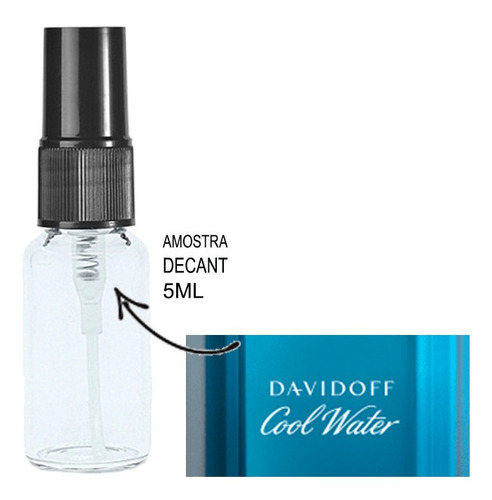 Imagem 1 de 3 de Decant 5ml - Perfume Cool Water Davidoff Amostra Vidro Spray