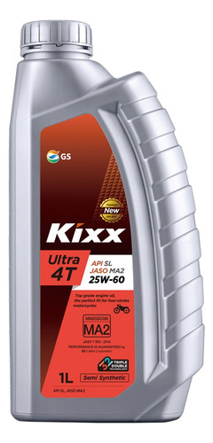  Aceite Moto Semi-sint. Kixx Ultra 4t Sl/ma2 25w-60, 1l/3p
