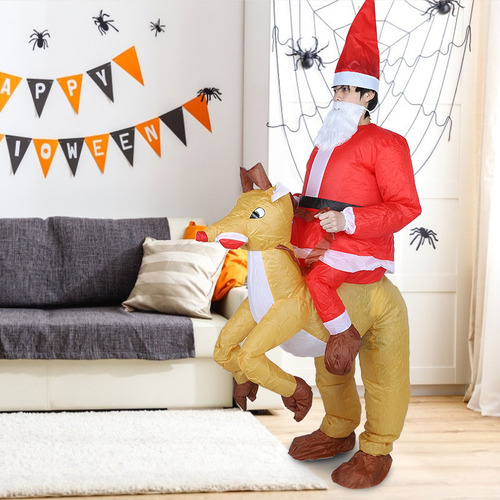 Disfraz Inflable De Papá Noel Para Navidad, Fiesta De Hallow