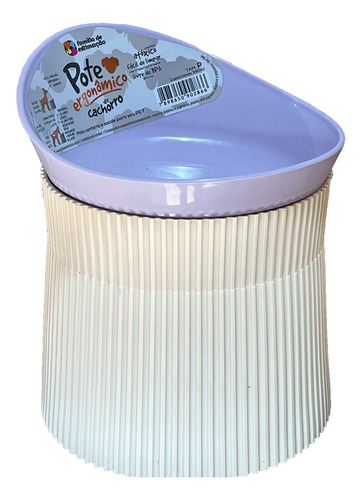 Comedouro Pet Anti Engasgo Alto Elevado Ergonômico P 390ml