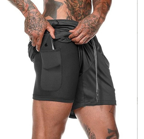 Gimnasio Short Con Licra Deportiva 2 En 1hombre Correr