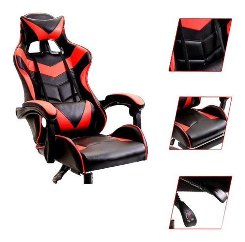Silla De Videojuegos Gamer Niños Sillon 120 Kg Reclinable Color Azul
