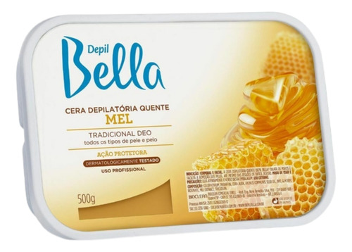 Cera Quente Em Barra Depilatória Depil Bella Mel Deo 500g