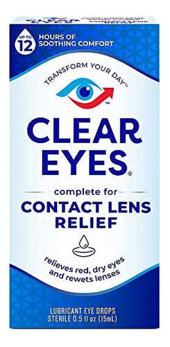 Clear Eyes Gotas Ojos Rojos Secos Lentes De Contacto
