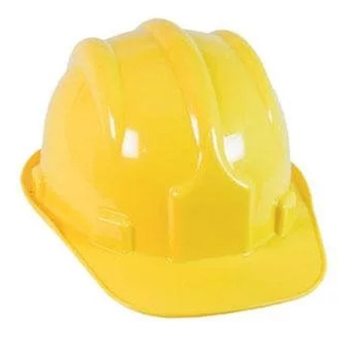 Capacete Com Carneira Amarelo Ref 70000463 Plastcor