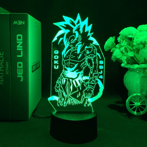 Hj Dragon Ball Goku Ssj4 Figura Lâmpada Noturna De A