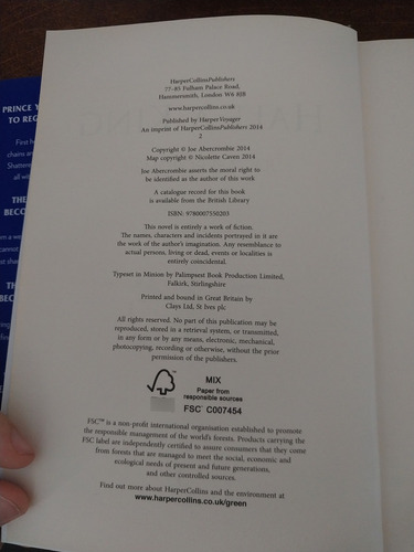 Joe Abercrombie Half A King Tapa Dura Primera Edicion Inglés