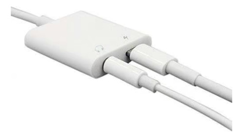 Adaptador Duplo Para Carregar + Fone P2 iPhone 7 8 10 X Cabo