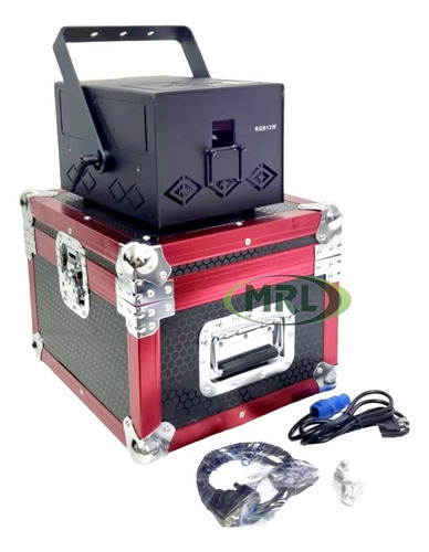2 Laser Show Rgb 12w Grafico Desenhos 3d Ilda Dmx Com Case